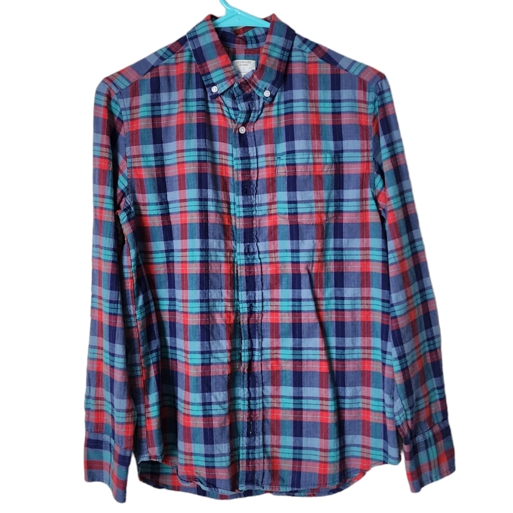CREWCUTS BY JCREW Flannel button down shirt plaid size 14